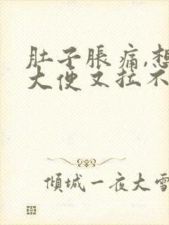 肚子胀痛,想拉大便又拉不出来是什么原因