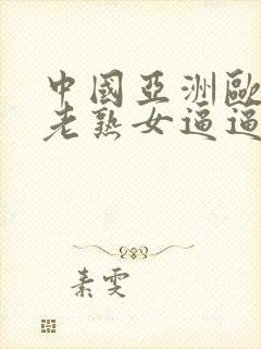 中国亚洲欧美胖老熟女逼逼逼逼