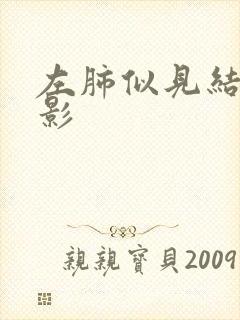 左肺似见结节状影