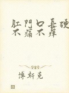 肛门口长硬疙瘩不痛不痒封面