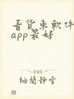 看货车软件什么app最好