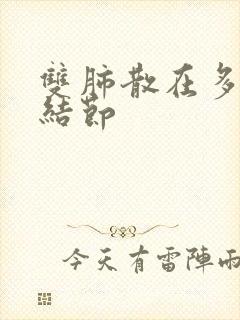 双肺散在多个微结节