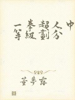 一拳超人中怪人等级划分