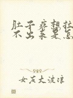 肚子疼想拉屎拉不出来是怎么回事