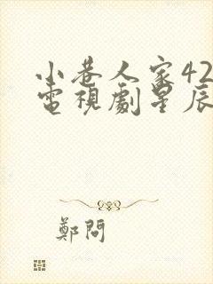 小巷人家42集电视剧星辰网封面