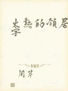 火热的领居中文字