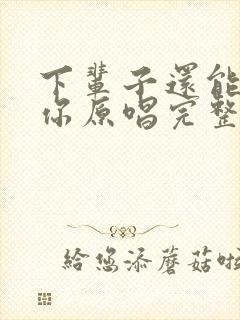 下辈子还能遇见你原唱完整版封面