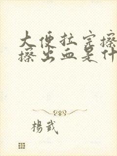 大便拉完擦屁股擦出血是什么情况