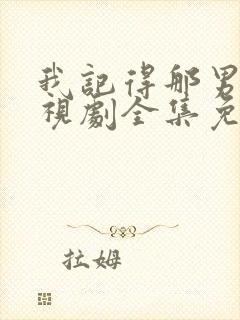 我记得那男孩电视剧全集免费观看封面