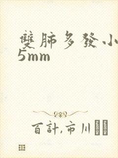 双肺多发小结节5mm