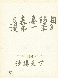 《夫妻的日常动漫第一季》