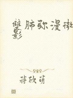 双肺弥漫微结节影