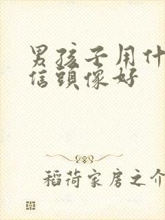 男孩子用什么微信头像好