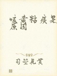 咳黄粘痰是什么原因