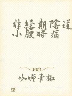 非经期阴道流血小腹略痛封面