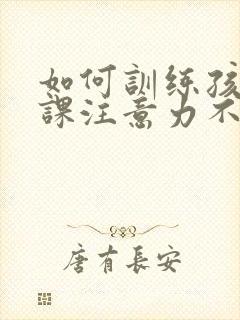 如何训练孩子上课注意力不集中封面