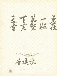 天下第一免费观看完整版在线全集