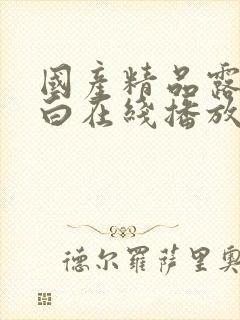 国产精品露脸对白在线播放