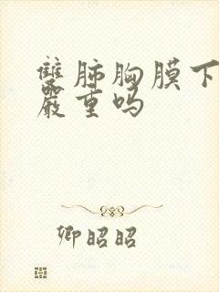 双肺胸膜下线影严重吗