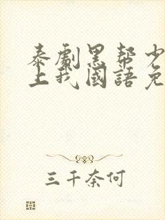 泰剧黑帮少爷爱上我国语免费观看全集封面