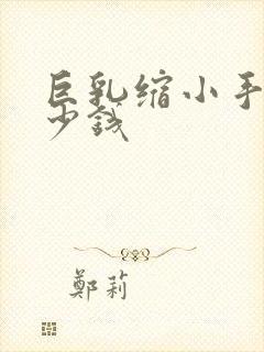 巨乳缩小手术多少钱