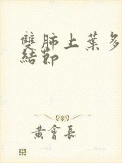 双肺上叶多发微结节