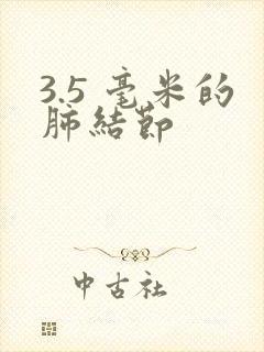 3.5 毫米的肺结节