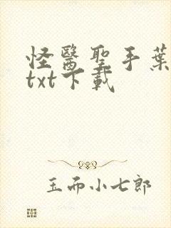 怪医圣手叶皓轩txt下载封面