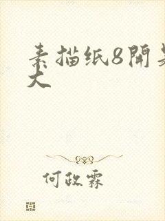 素描纸8开是多大