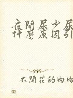 夜间尿少尿频是什么原因引起的封面