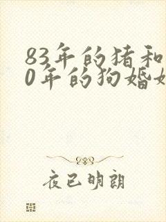 83年的猪和70年的狗婚姻如何