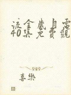 流金岁月电视剧40集免费观看