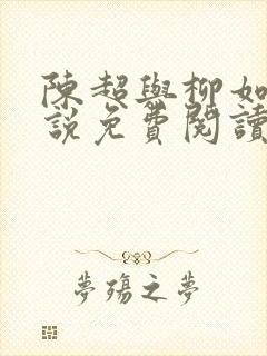 陈超与柳如絮小说免费阅读