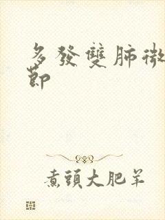 多发双肺微小结节