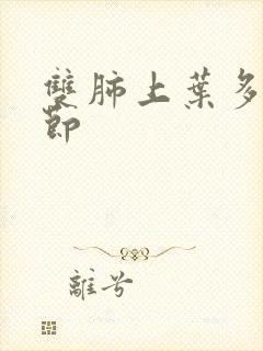 双肺上叶多个结节