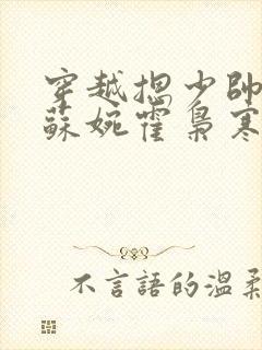 穿越摁少帅小说苏婉霍枭寒