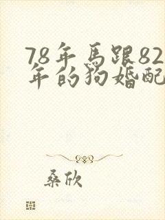 78年马跟82年的狗婚配怎么样