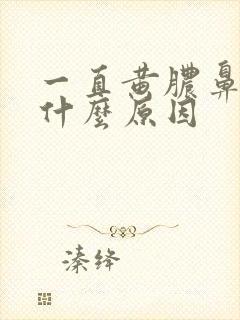 一直黄脓鼻涕是什么原因封面