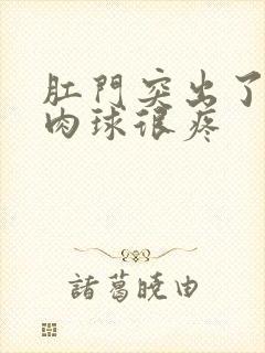 肛门突出了一个肉球很疼