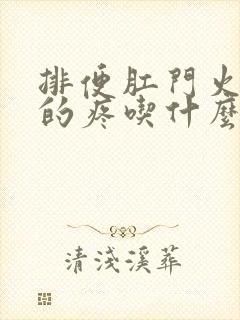 排便肛门火辣辣的疼吃什么药