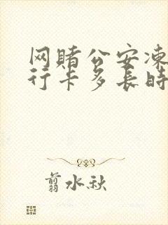 网赌公安冻结银行卡多长时间解冻