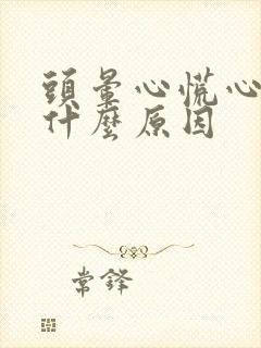 头晕心慌心悸是什么原因