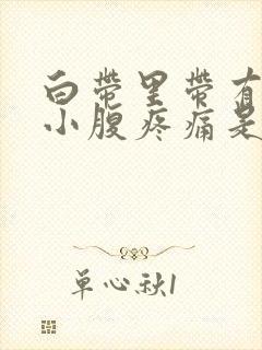 白带里带有血丝小腹疼痛是怎么回事