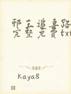 邪王追妻路子野完整免费txt下载