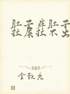 肚子疼肚子胀想拉屎拉不出来怎么回事