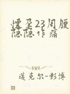 怀孕23周腹部隐隐作痛封面