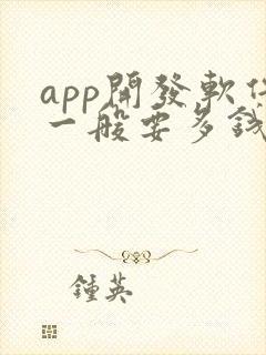 app开发软件一般要多钱