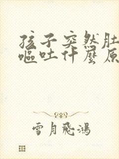 孩子突然肚子痛呕吐什么原因引起的封面