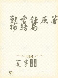 朝雪录原著各人物结局封面