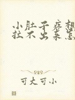 小肚子疼想拉屎拉不出来怎么回事